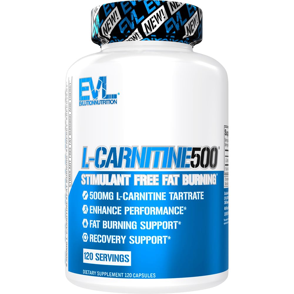 EVL L-Carnitine Supplement for Weight Loss Support - L carnitine 500mg Diet Pills Evlution uk supplements