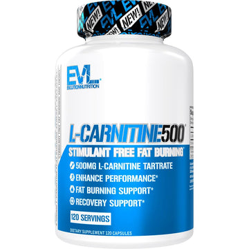 EVL L-Carnitine Supplement for Weight Loss Support - L carnitine 500mg Diet Pills Evlution uk supplements