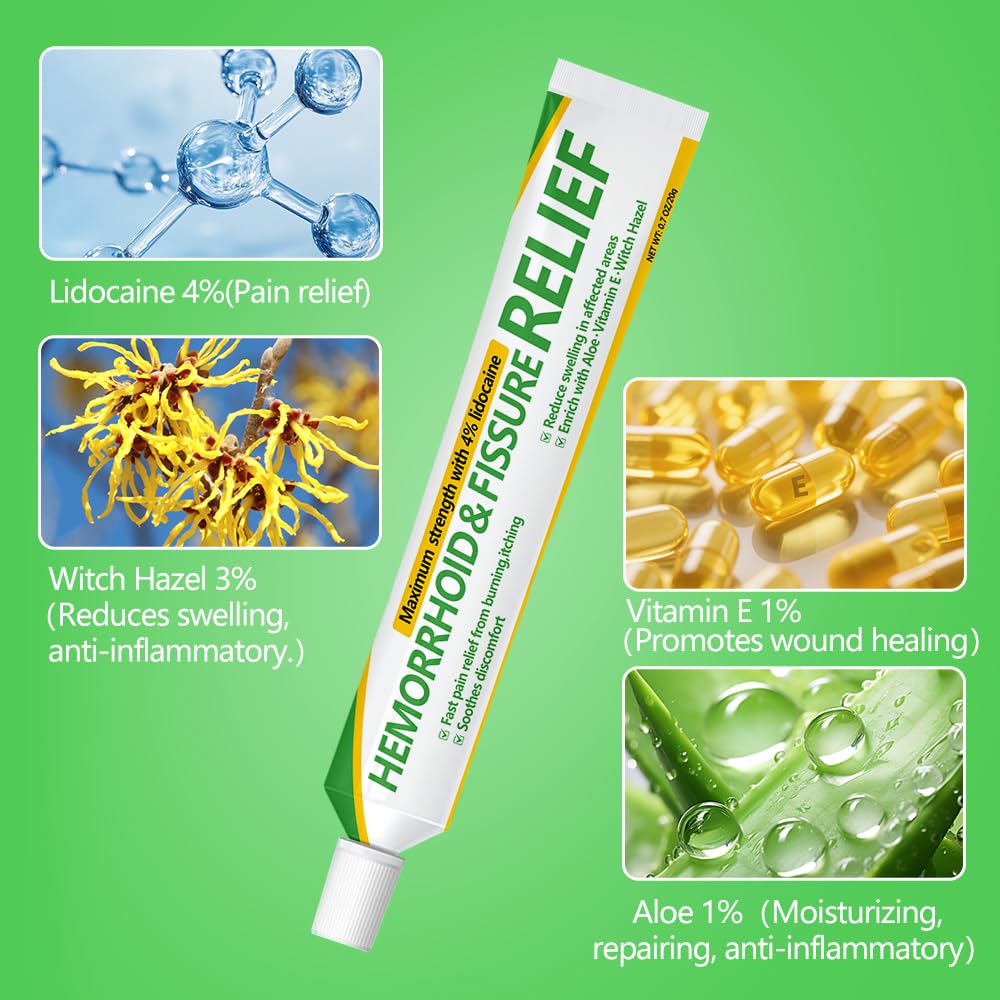 Dr.Goddyik Maximum Strength Hemorrhoid & Fissure Relief Cream Ointment with Aloe & Vitamin E - Fast Acting, Long Lasting Soothe for Itching, Burning & Fissures Dr.Goddyik uk supplements