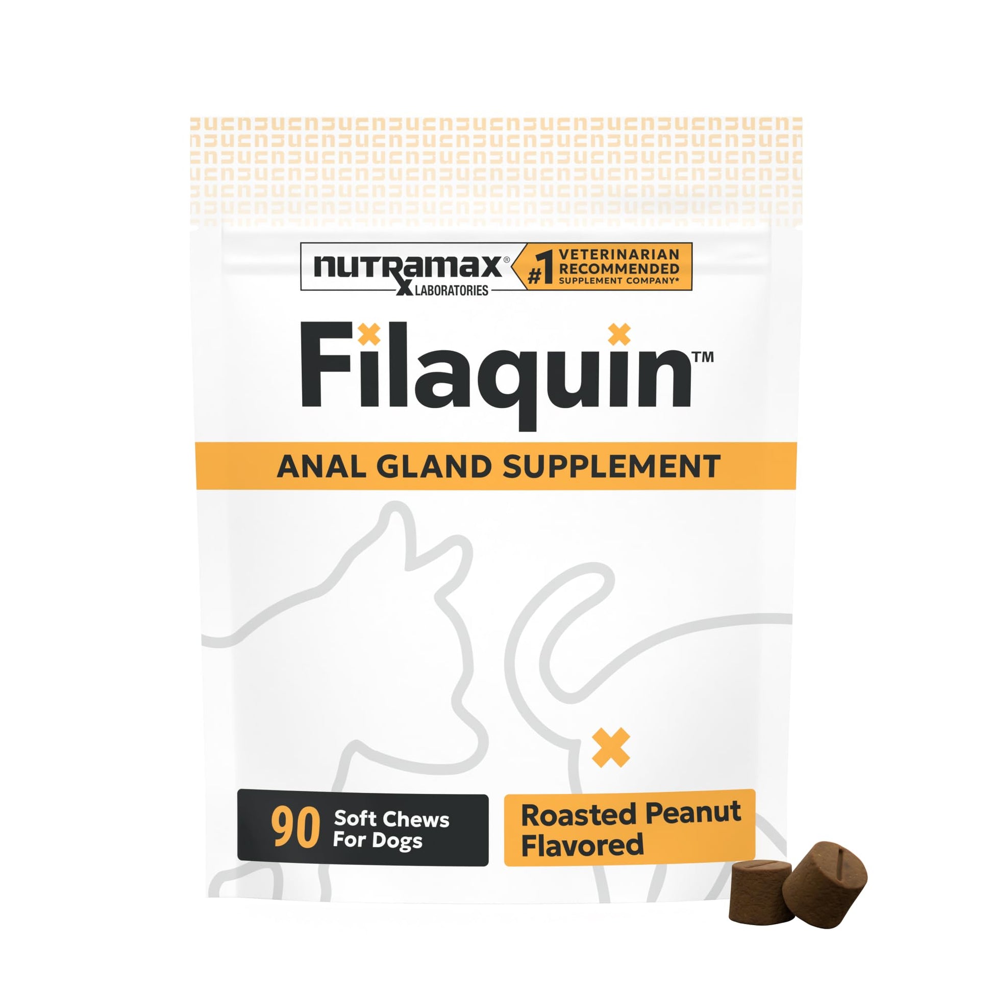 Nutramax Filaquin Anal Gland Supplement for Dogs, from The Same Company as Cosequin & Proviable, with Pre & Postbiotics and Psyllium Husk Fiber to Support Anal Gland Health, 90 Count Soft Chews Nutramax Laboratories uk supplements