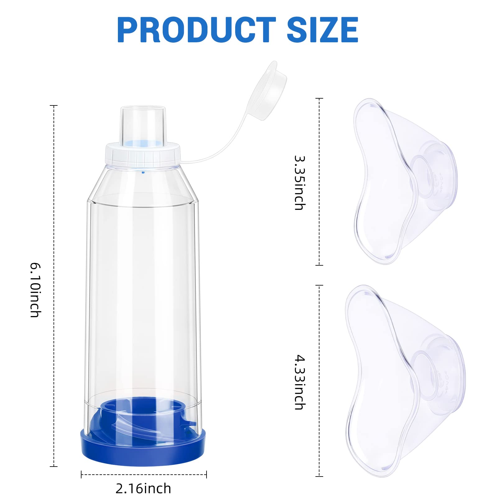 Fivepropy Handheld Spacer for Kids and Adults Includes Child Mask & Adult Blue Fivepropy uk supplements