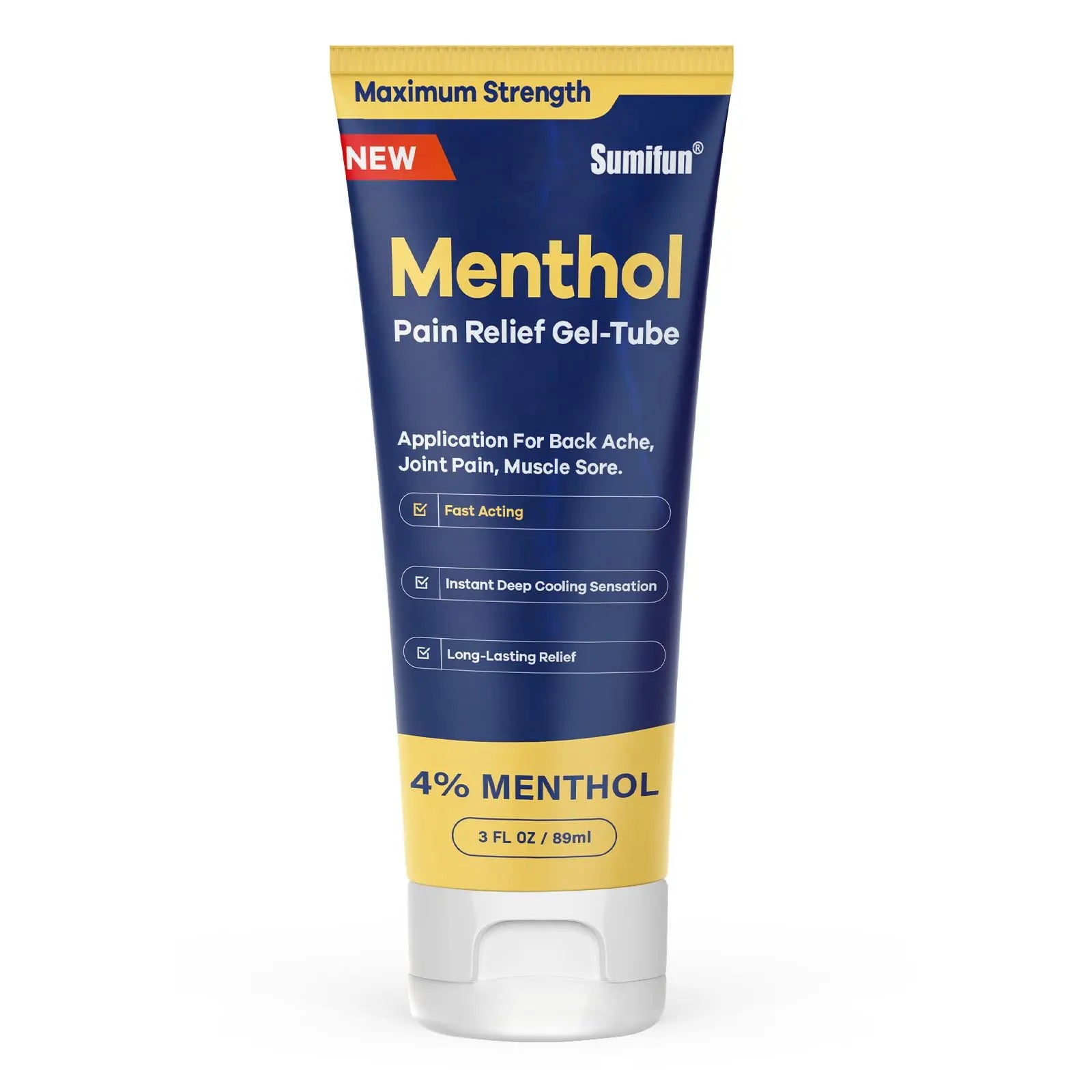 Sumifun Menthol Pain Relief Gel-Tube-3 FL OZ Tube (Pack of 1)- for Knee & Lower Back Pain Relief, Sore Muscle Relief, Neck Pain Relief, Shoulder Pain Relief Sumifun uk supplements