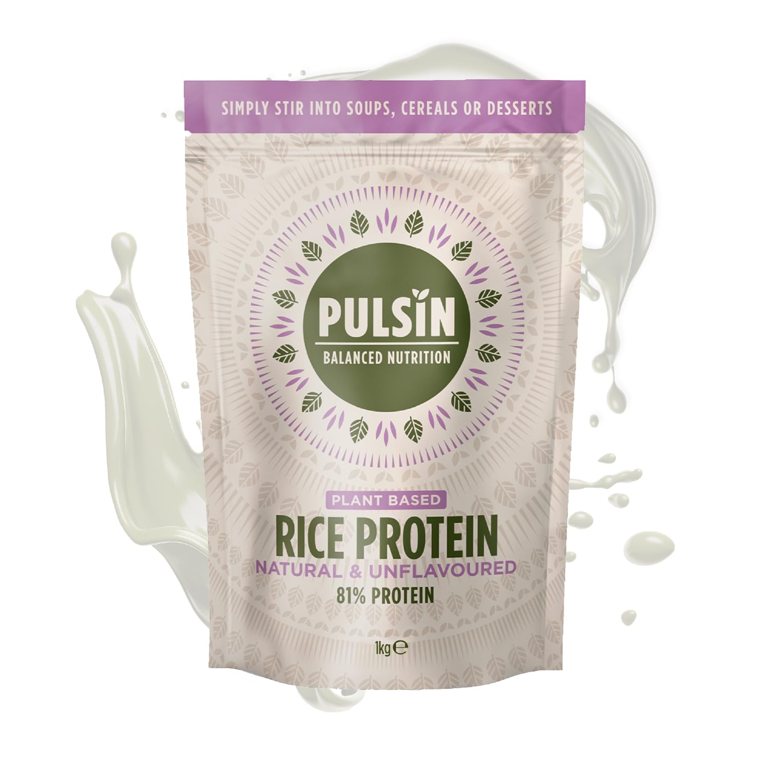 Pulsin - Natural & Unflavoured Vegan Rice Protein Powder - 1kg - 8.1g Protein, 0.4g Carbs, 43 Kcal Per Serving Pulsin uk supplements
