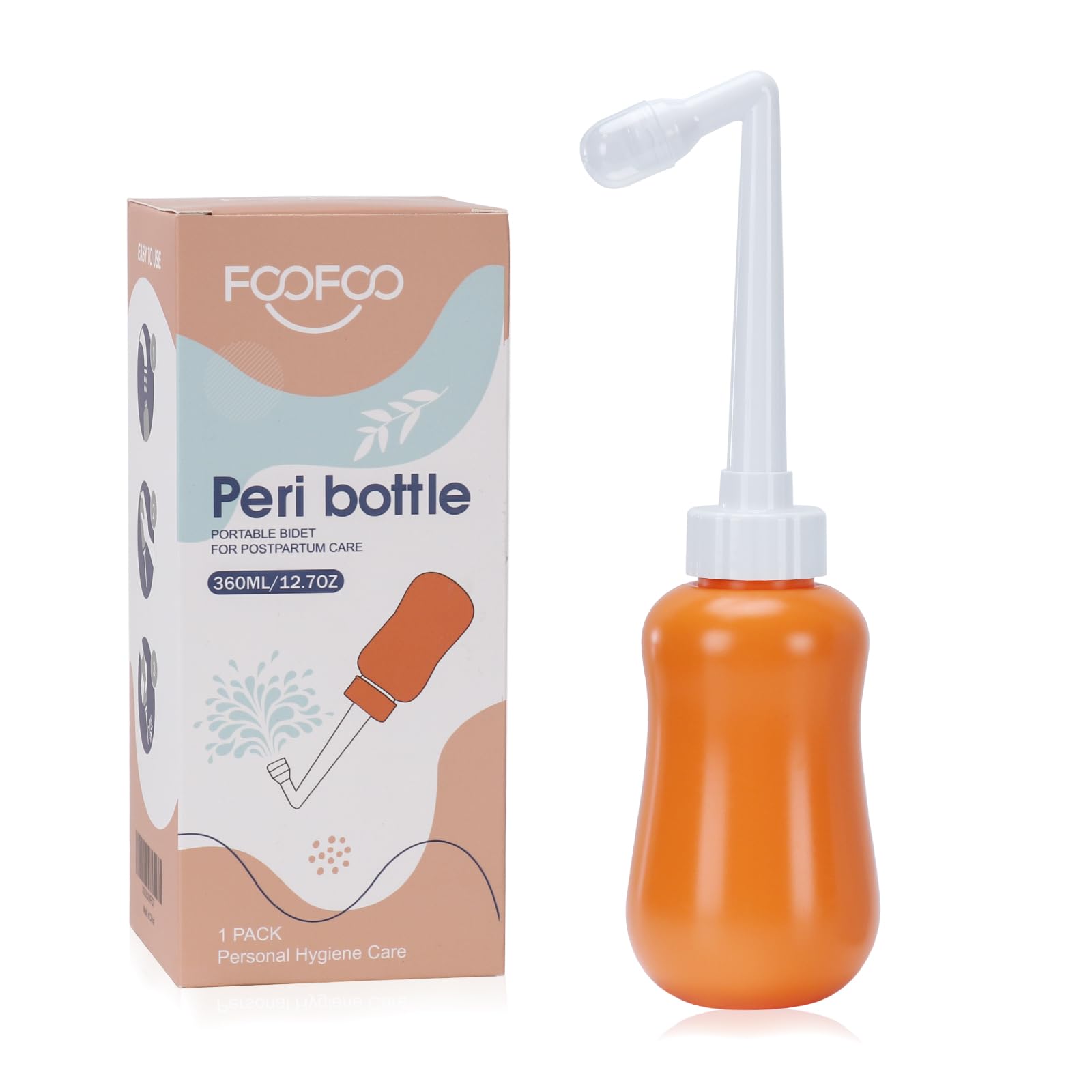 Peri Bottle for Postpartum Care, for Postpartum Essentials, Feminine Care Orange FOOFOO uk supplements