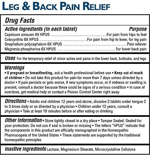 MagniLife Leg & Back Pain Relief Tablets,125 Ct, Fast-Acting Pain Relief Naturally Soothes Burning, Tingling & Stabbing Aches, Symptomatic or Preventative, Non-Habit Forming Quick-Dissolve Tablets MagniLife uk supplements