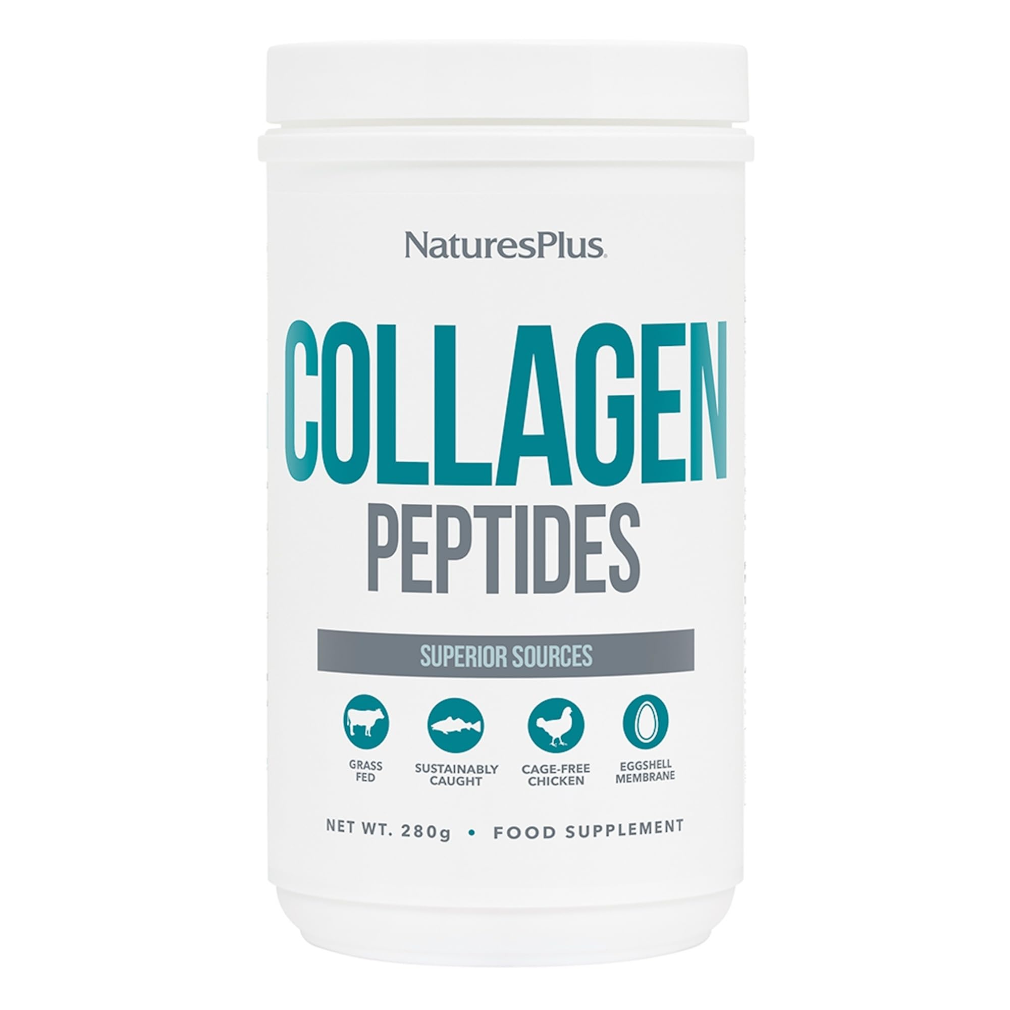 NaturesPlus Collagen Peptides Powder - Premium Hydrolysed Collagen Supplement, 6 Major Types Nature's Plus uk supplements
