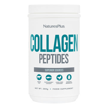 NaturesPlus Collagen Peptides Powder - Premium Hydrolysed Collagen Supplement, 6 Major Types Nature's Plus uk supplements