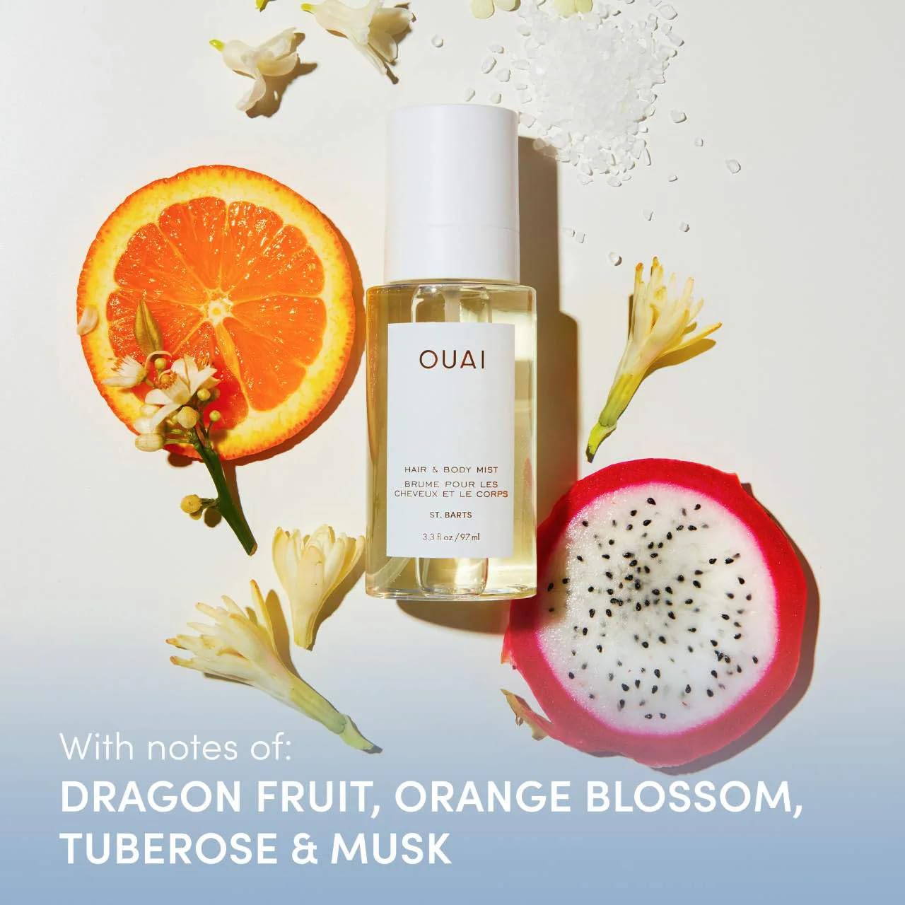 OUAI St. Barts Hair and Body Mist - Tropical-Scented Hair Perfume and Body Spray - Notes of Dragonfruit, Orange Blossom, Tuberose & Musk (3.3 Fl Oz) OUAI uk supplements