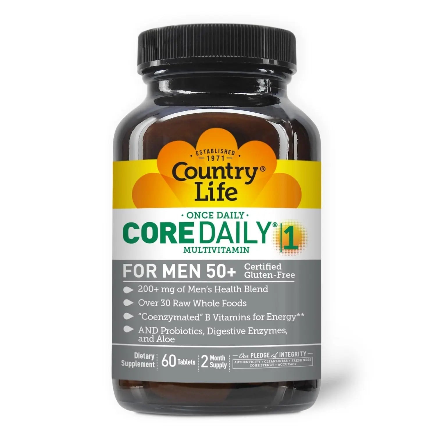 Country Life CORE Daily-1 Multivitamin for Men 50+ - Gluten-Free, Energy Support with Coenzymated B Vitamins Country Life uk supplements