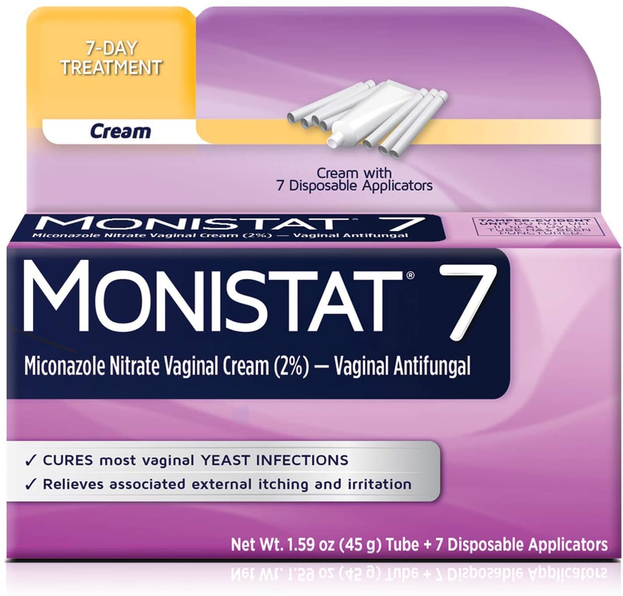 MONISTAT 7-Dose Infection Treatment, 7 Disposable Applicators & 1 Cream Tube (Pack of 1) Monistat uk supplements