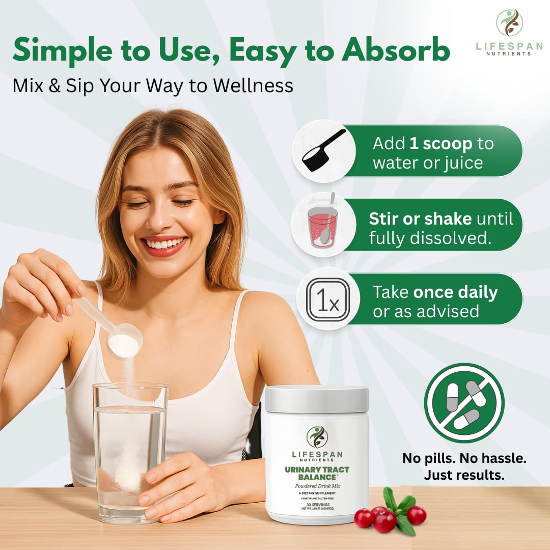 LifeSpan Nutrients D Mannose with Cranberry and Probiotics Powder Supports Urinary Tract and Bladder Health Easy Mix Drink Vegan Gluten Free 30 Servings LifeSpan Nutrients uk supplements