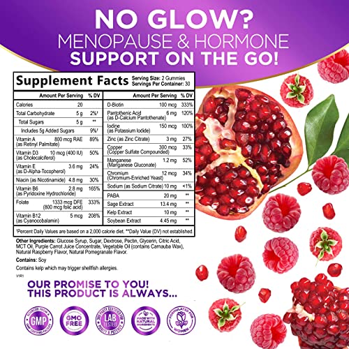 Menopause Supplements for Women, Multi Benefit Menopause Relief for Night Sweats Nature's Glow uk supplements