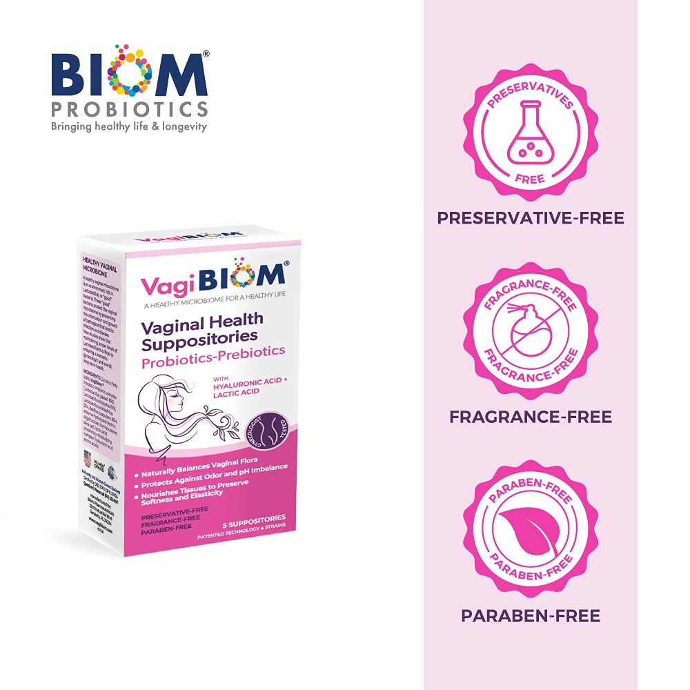 VagiBiom Lactobacillus Suppository: Microbiome Flora balance and Odor Control Regimen VagiBiom uk supplements