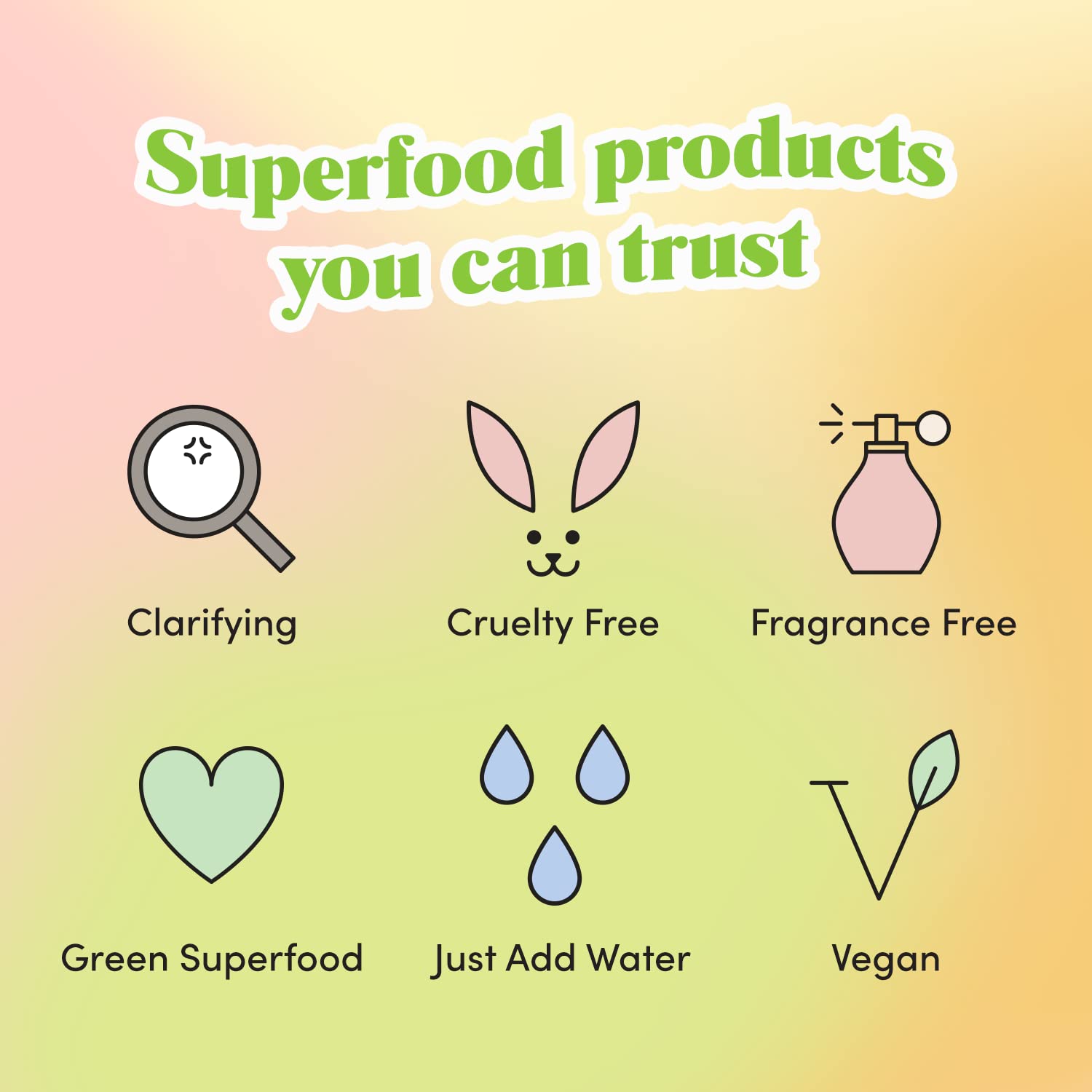 GOLDE - Clean Greens Superfood Face Mask - Made w/Chlorella & Spirulina - Great for Acne Prone, Oily & Dry Skin, Hydrating - Gentle Cleanser - Vegan - Aluminum-Free - 30g Jar GOLDE uk supplements