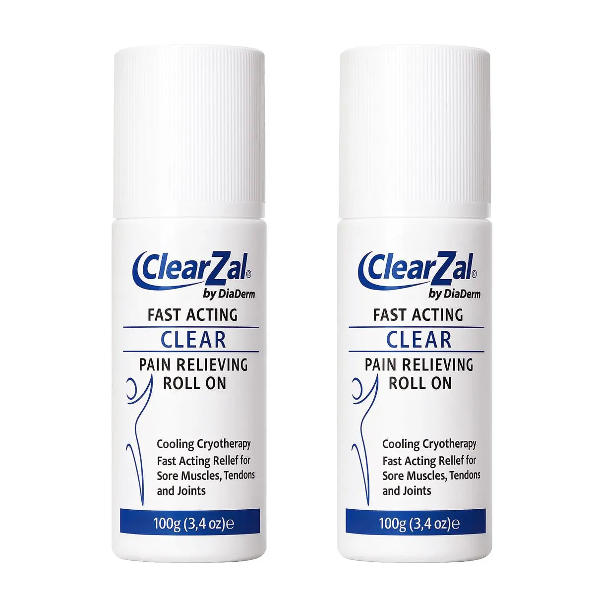 ClearZal Fast Acting Clear Pain Relieving Roll On Cooling Relief of Joint Pain, Muscle Pain, Muscle Soreness, and Swelling from Bruises or Injury - Non-Greasy - Homeopathy, 3.4oz Made in USA Clearzal uk supplements