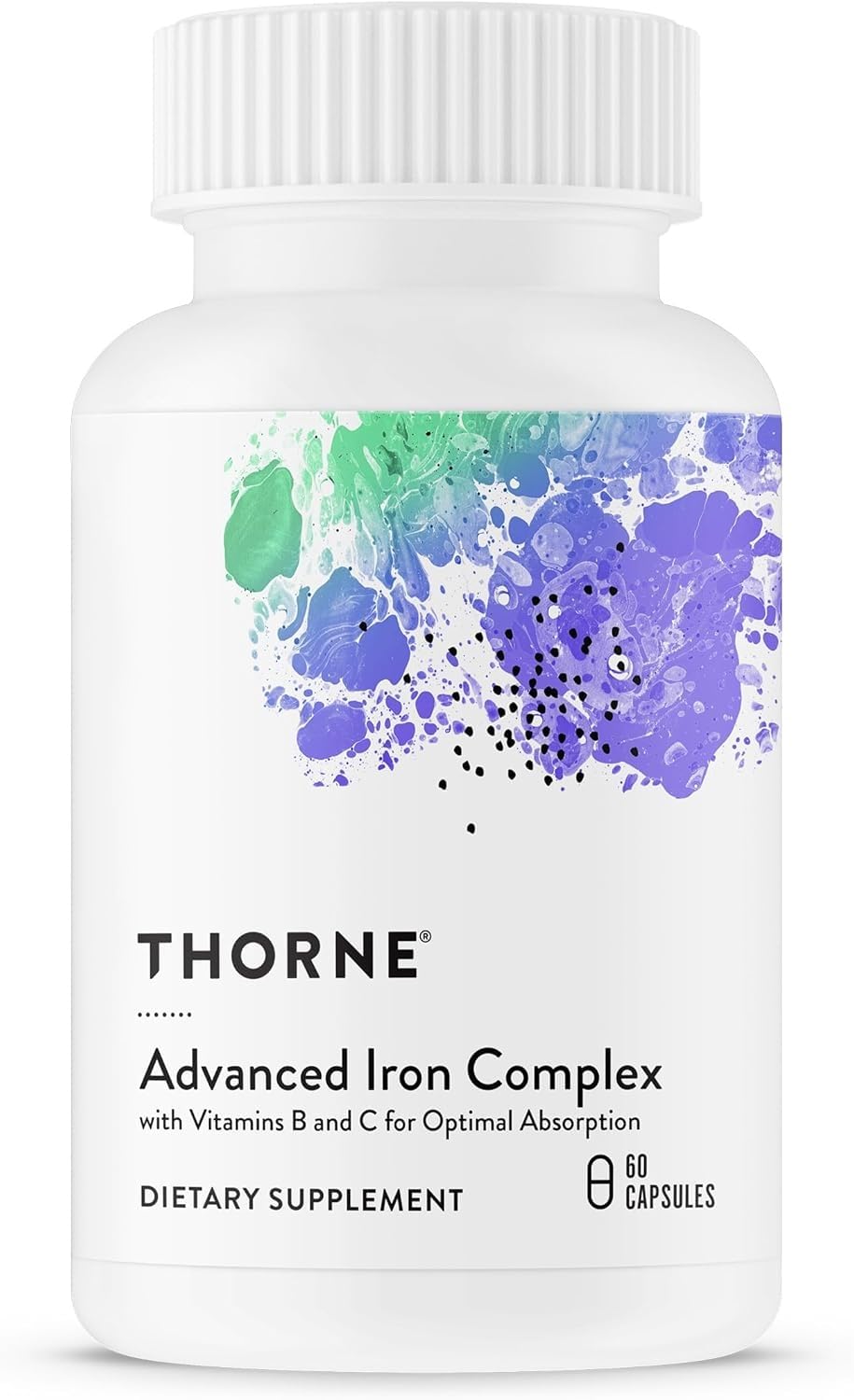 THORNE - Advanced Iron Complex (Formerly Ferrasorb) - Complete Blood Support Formula* - Elemental Iron, Folate, B and C Vitamins for Optimal Absorption - Gluten, Dairy & Soy-Free - 60 Servings THORNE uk supplements