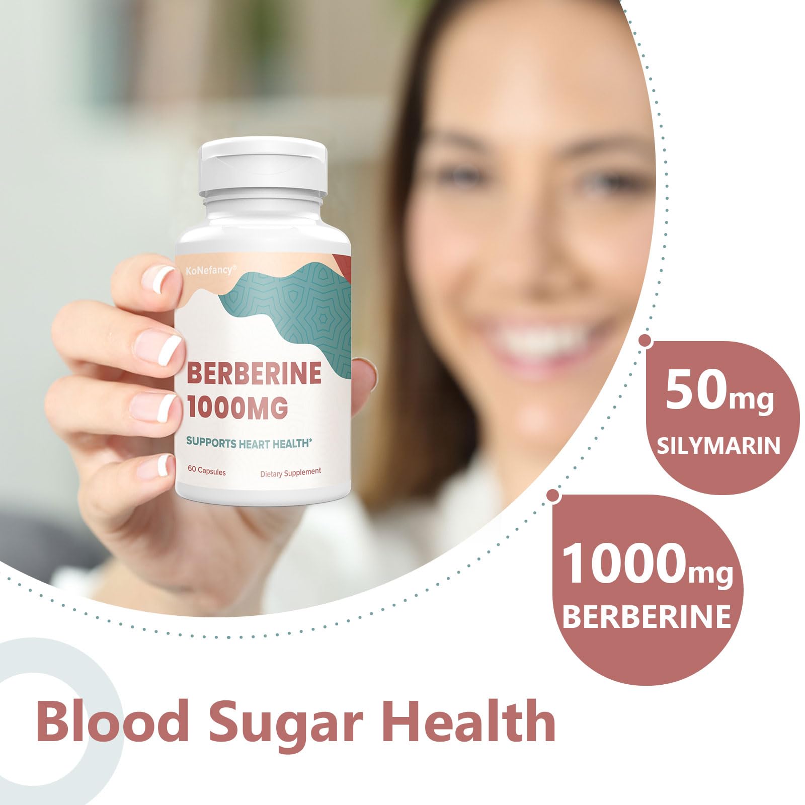 KoNefancy Berberine HCL Supplement 1000mg, High Absorption Berberine Plus Vegan KoNefancy uk supplements