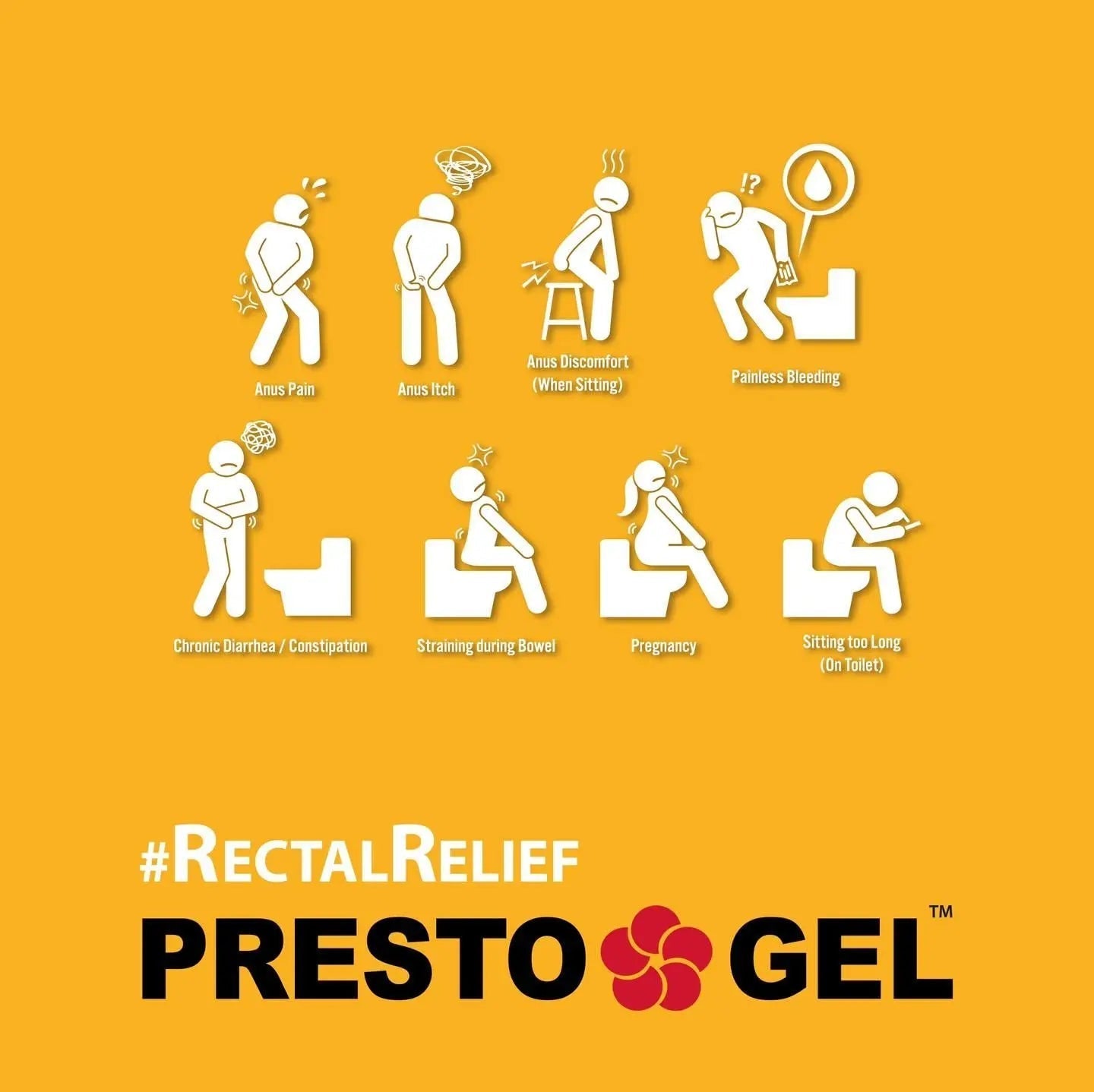 Presto Gel - Natural Hemorrhoid Rectal Suppositories - Rapid Hemorrhoid Treatment and Relief from Itching, Swelling, Burning and Discomfort - Pack of 12 DAN Pharm uk supplements