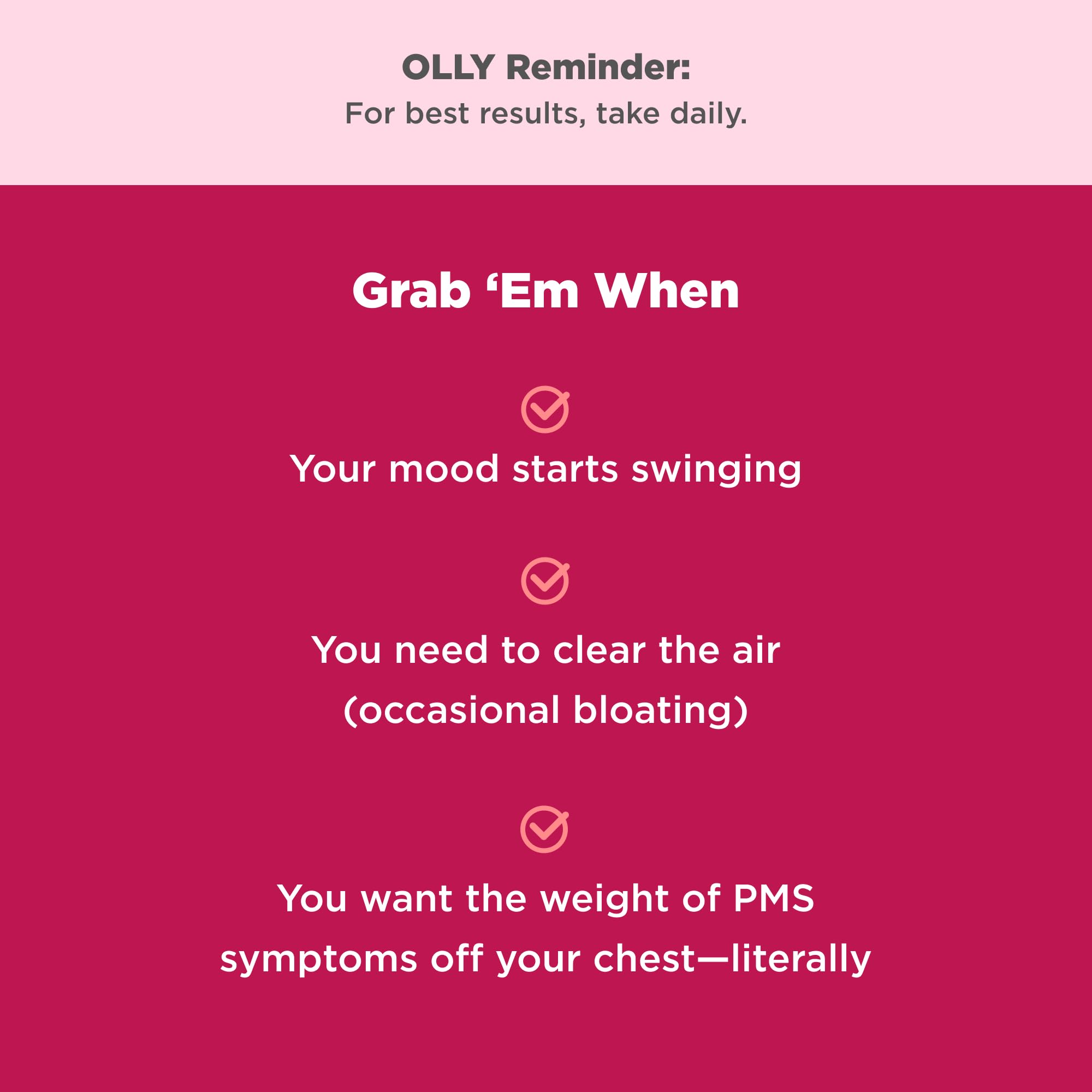 OLLY Period Hero Gummies, PMS Support Supplement,* Chasteberry, Vitamin B6, Calcium, Cran-Raspberry Flavor, 30 Day Supply - 60 Count OLLY uk supplements