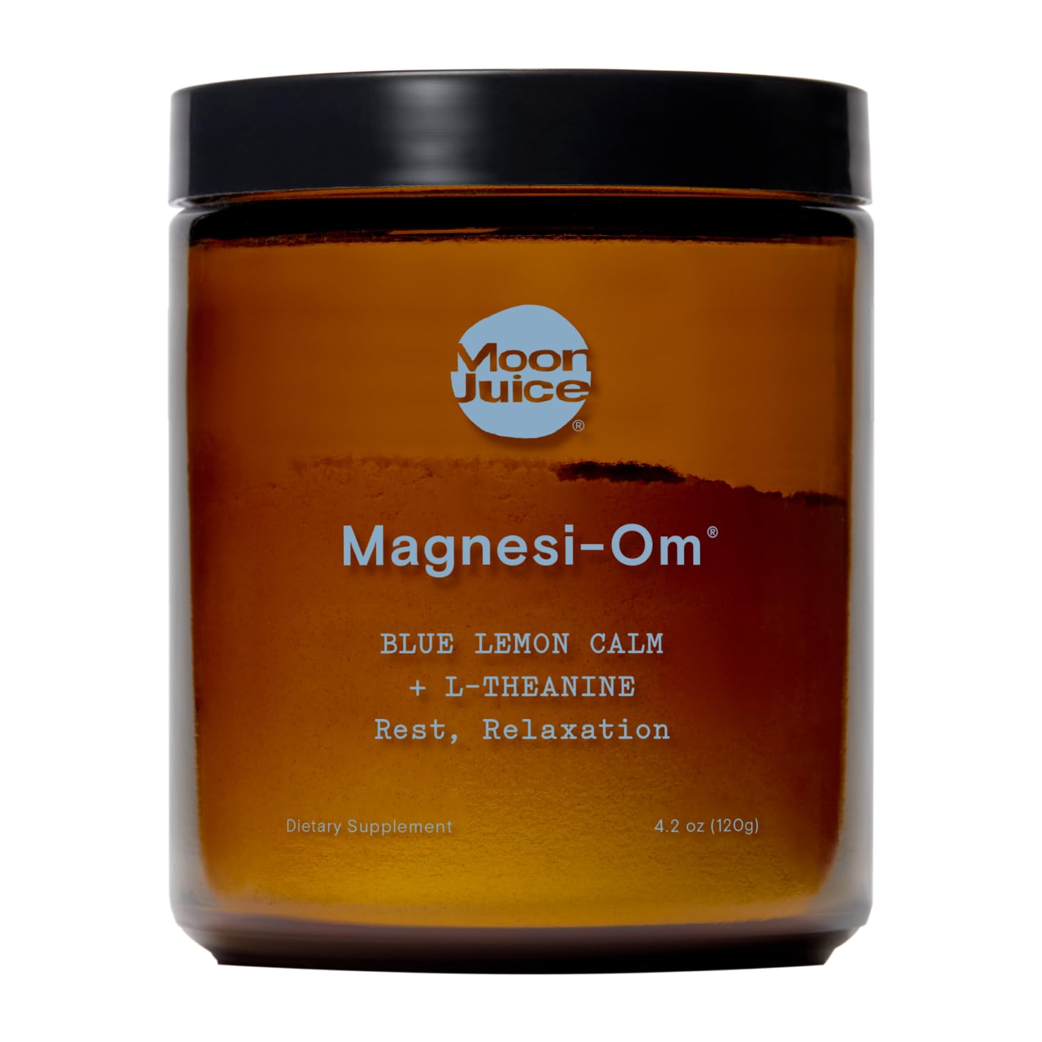 Moon Juice Magnesi-Om Magnesium Powder Supplement - Chelated Magnesium Complex + L-Theanine Blend for Rest, Relaxation & Regularity - Vegan, Non-GMO & No Sugar, Blue Lemon, 4.2 oz, 30 Servings Moon Juice uk supplements