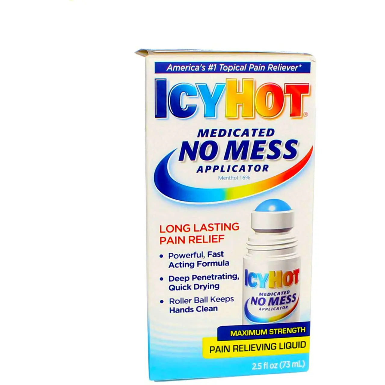Icy Hot Medicated No Mess Applicator Max-Strength 2.5 Ounce (73ml) (6 Pack) Icy Hot uk supplements