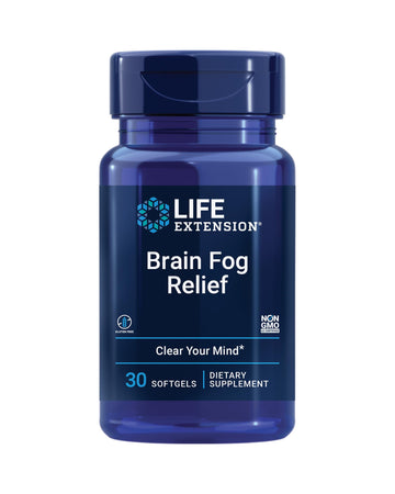 Life Extension Brain Fog Relief, Mango Leaf Extract, standardized Peppermint Oil, nootropic Brain Supplement for Clarity and Focus, Fast-Acting, Caffeine-Free, Gluten Free, Non-GMO, 30 softgels Life Extension uk supplements