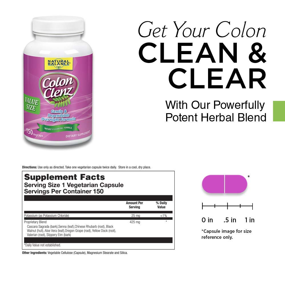 Natural Balance Colon Clenz | Herbal Colon Cleanse & Detox Supplement | Gentle & Dependable Natural Balance uk supplements