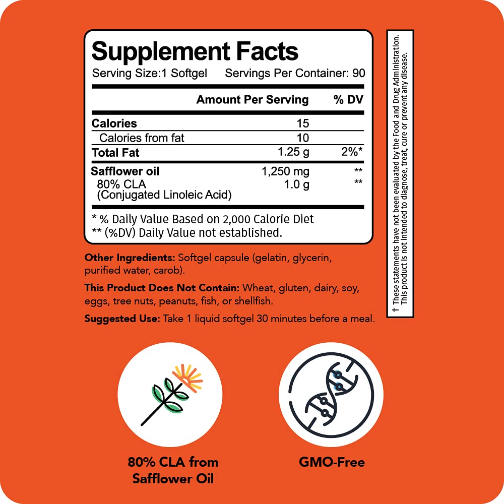 Vitamin Bounty CLA 1250mg - Conjugated Linoleic Acid, CLA for Women and Men, CLA Pills Vitamin Bounty uk supplements