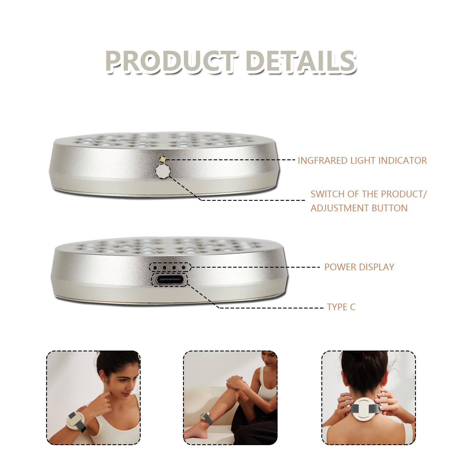 Red Light Therapy Device, Wearable Light Therapy Lamp for Pain Relief for Knee Muscle Feet Hands Origintek uk supplements
