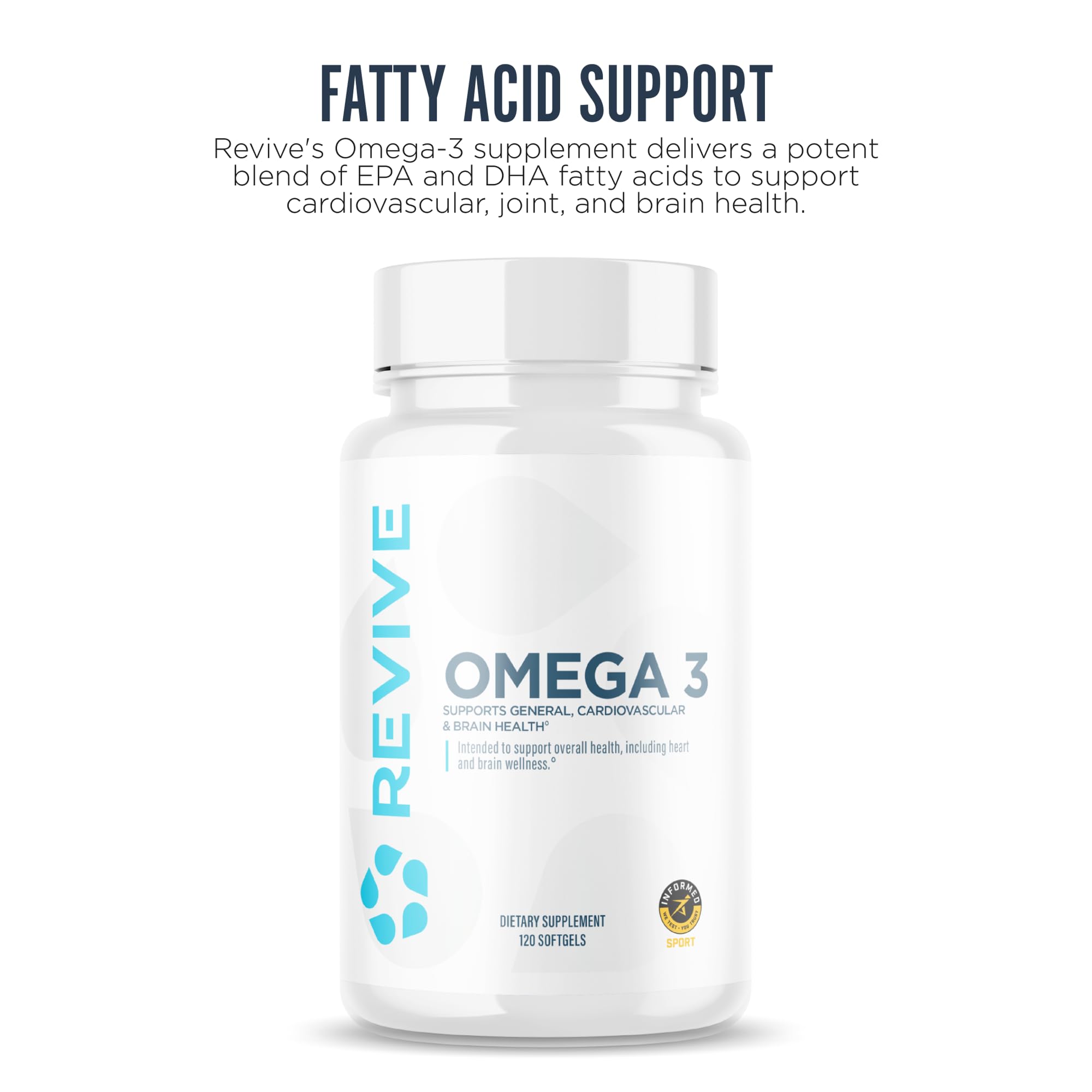 Revive MD Omega 3 Fish Oil Supplements for Men & Women – Softgels with EPA & DHA Fatty Acids for Healthy Skin & Joints, Heart & Brain Support – Vegan-Friendly, Gluten-Free (120 Softgels) Revive uk supplements