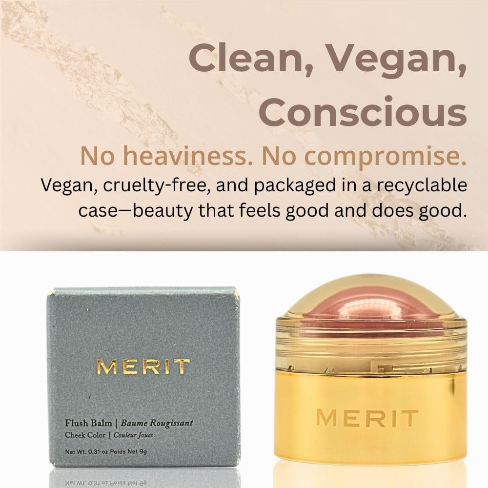 MERIT Flush Balm Cream Blush – Archival Cool Mauve | Hydrating Radiant Cheek & Lip Tint Stick with Vitamin E | Lightweight, Buildable, Vegan & Cruelty-Free Blush Merit uk supplements