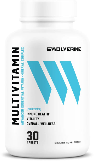 Swolverine Multivitamin | for Men & Women – High Potency Daily Vitamins with B-Complex, Antioxidants, Minerals, Inositol & PABA Swolverine uk supplements