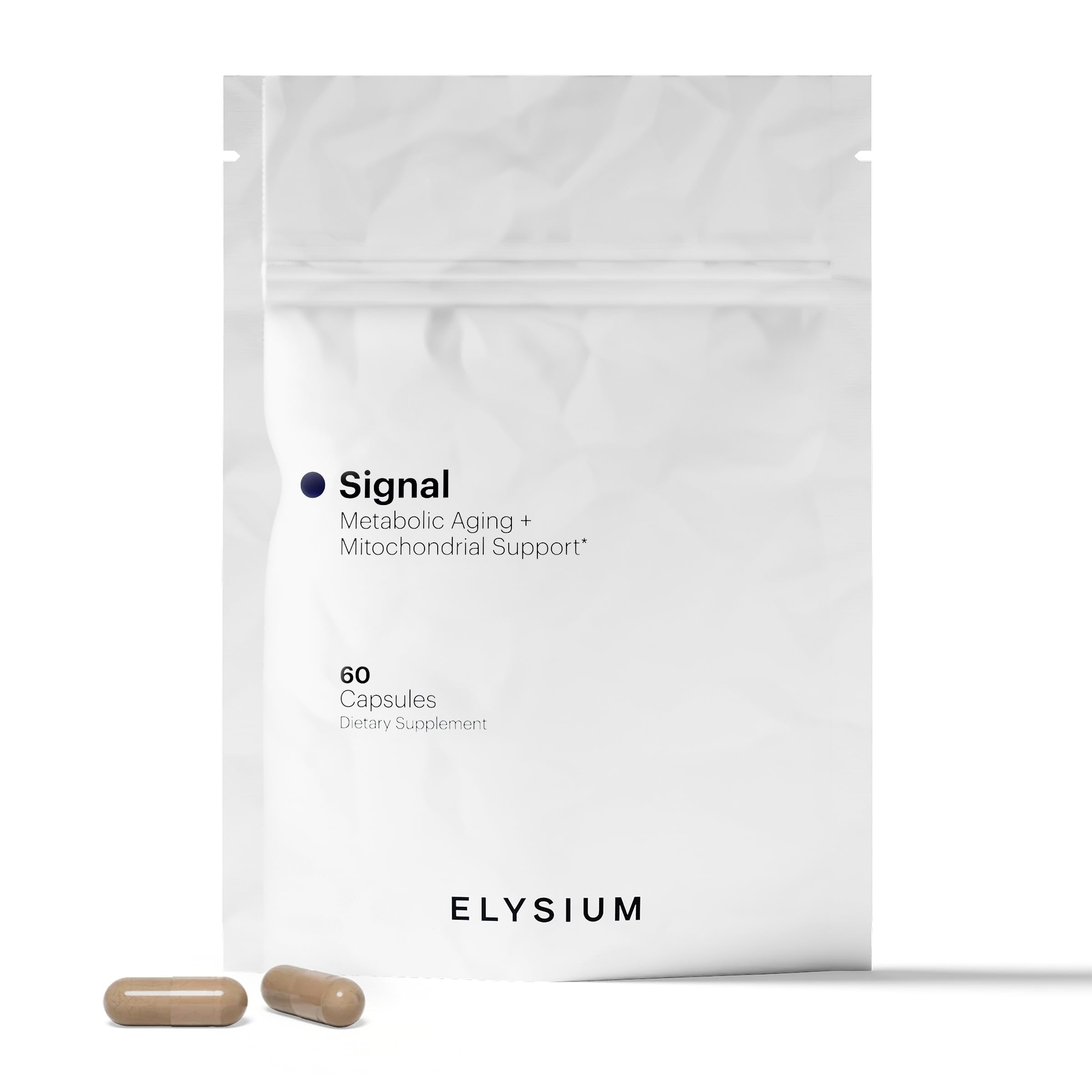 ELYSIUM Signal NMN Supplement - Clinically Proven to Support NAD+ Production, Mitochondrial Function & Metabolic Health - Nicotinamide Mononucleotide and SIRT3 Activation Complex- 30 Day Supply ELYSIUM uk supplements