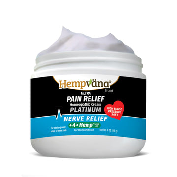 Hempvana Platinum Ultra-Strength Nerve Relief Cream w/100% Pure Hemp Seed Oil, AS-SEEN-ON-TV, Relieves Nerve Pain, Shooting Pain, Tingling, Muscle Cramps, Joint Pain, Tingling, Crawling Sensations Hempvana uk supplements