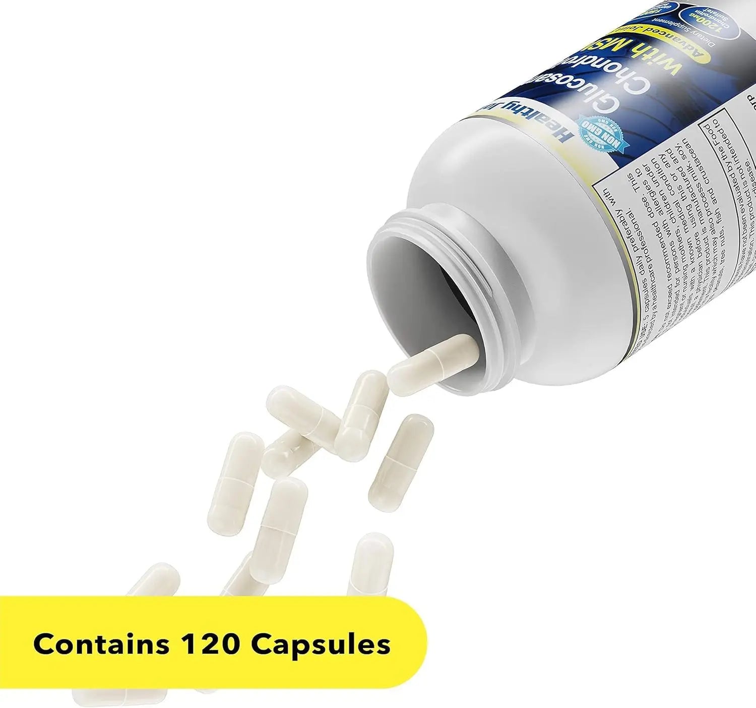 Healthy Joints System Glucosamine Chondroitin MSM Supplement for Joint & Bone Health - 120 Capsules | Joint Support & Discomfort Relief for Back, Knees, Hands Healthy Joints System uk supplements