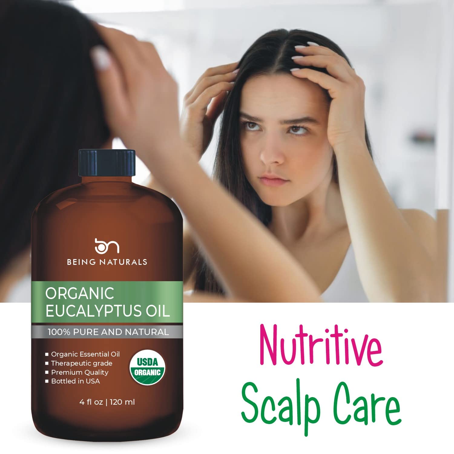 Organic Eucalyptus Essential Oil - Huge 4 FL OZ - 100% Pure & Natural – Premium Natural Oil Being Naturals uk supplements