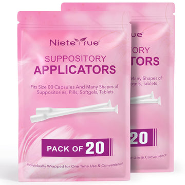 Nieteyrue (40 Packs) Disposable Vaginial Applicators Individually Wrapped Hygienic Fit Nieteyrue uk supplements