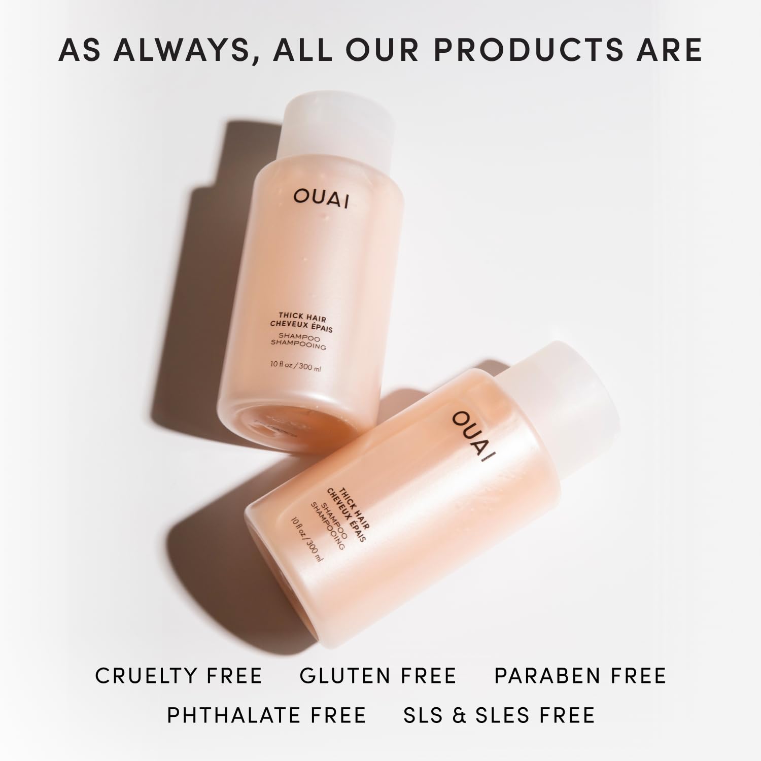 OUAI Thick Shampoo - Moisturizing Shampoo with Keratin, Marshmallow Root, Shea Butter, Avocado Oil for Thick Hair - Strengthens & Hydrates Strands - Paraben, Phthalate & Sulfate Free (10 Fl Oz) OUAI uk supplements