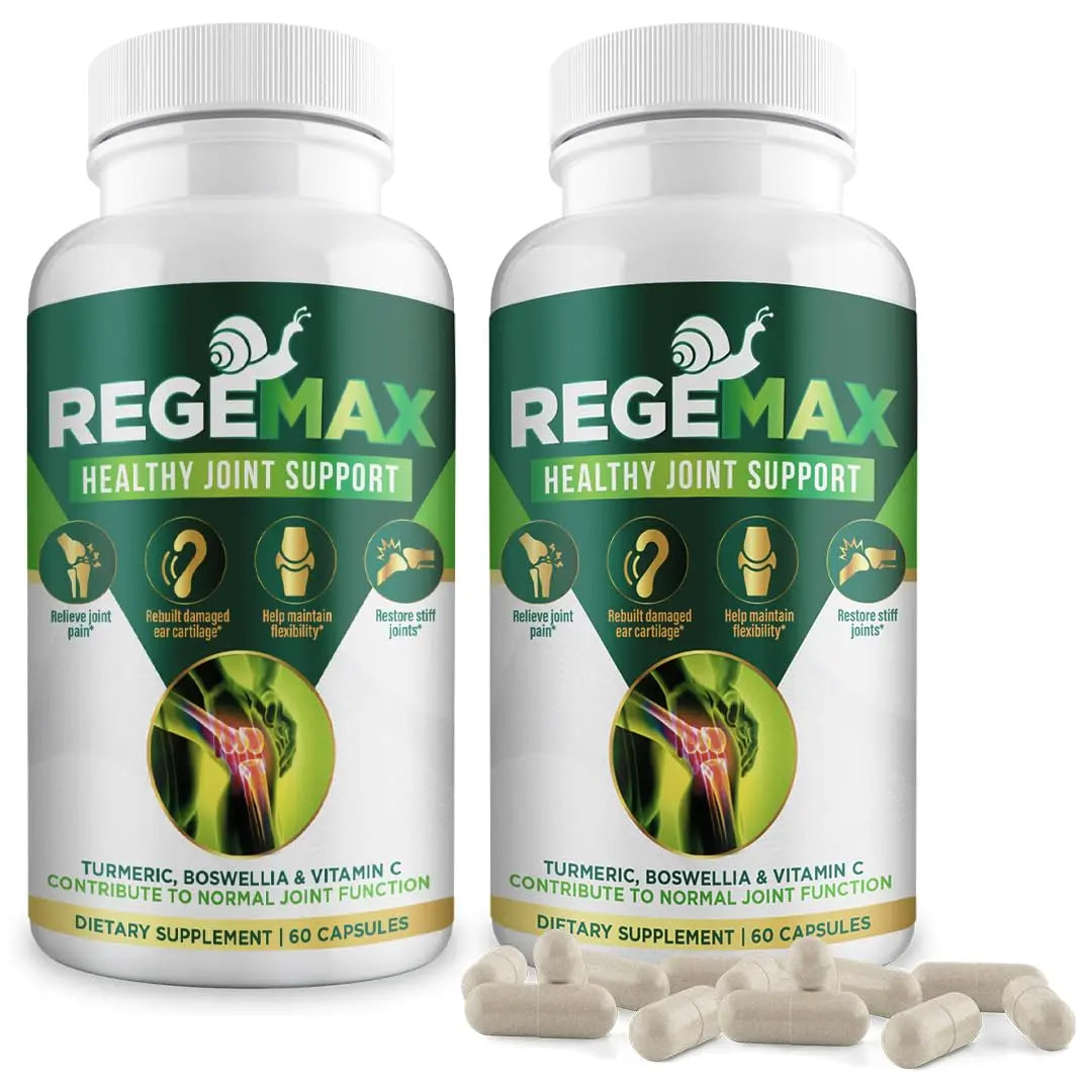 AURA VITAMINS REGEMAX regenerates and Helps Alleviate Joint discomfort Supplement, Snail Protein, Boswellia Serrata, and Turmeric – 60 Caps. (2) AURA VITAMINS uk supplements