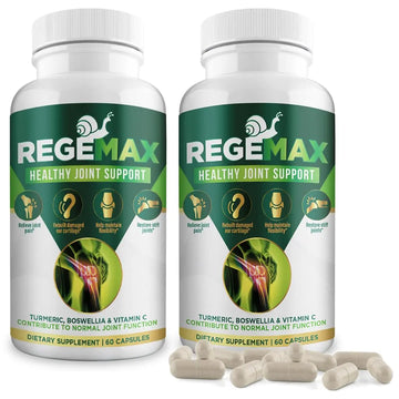 AURA VITAMINS REGEMAX regenerates and Helps Alleviate Joint discomfort Supplement, Snail Protein, Boswellia Serrata, and Turmeric – 60 Caps. (2) AURA VITAMINS uk supplements
