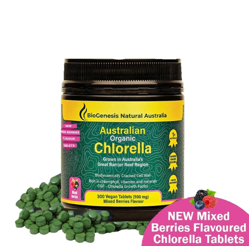 Biogenesis Organic Chlorella Tablets | Australian Grown | Chlorophyll-Rich Biogenesis uk supplements