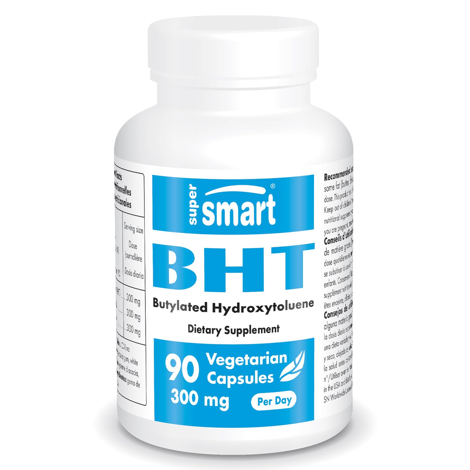 Supersmart - BHT 300 mg Per Day - Butylated Hydroxytoluene - Powerful Antioxidant Supersmart uk supplements
