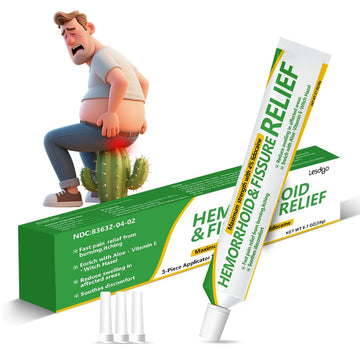 Lesdgo Hemorrhoidal Ointment(1 Pack),Hemorrhoid and Fissure Cream Witch Hazel Maximum Strength Pain Relief,for Itching and Swelling Lesdgo uk supplements