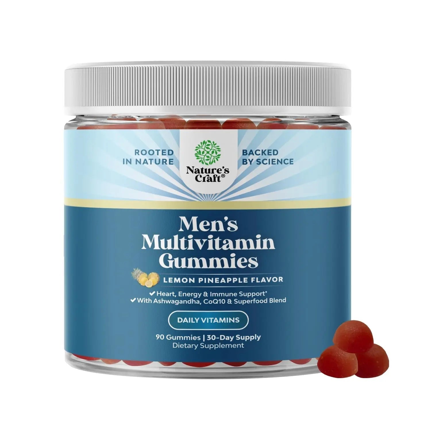 Natures Craft Men's Multivitamin Gummies with Superfood Complex - Daily Multivitamin for Men Gummies with CoQ10 and Ashwagandha Natures Craft uk supplements