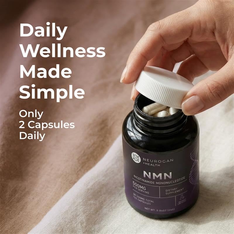 Neurogan Beta NMN (β-NMN) Supplement 500 mg per Serving, High Purity – NAD+ Precursor for Cellular Energy & Vitality – 120 Capsules (2-Month Supply) – Made in USA Neurogan uk supplements