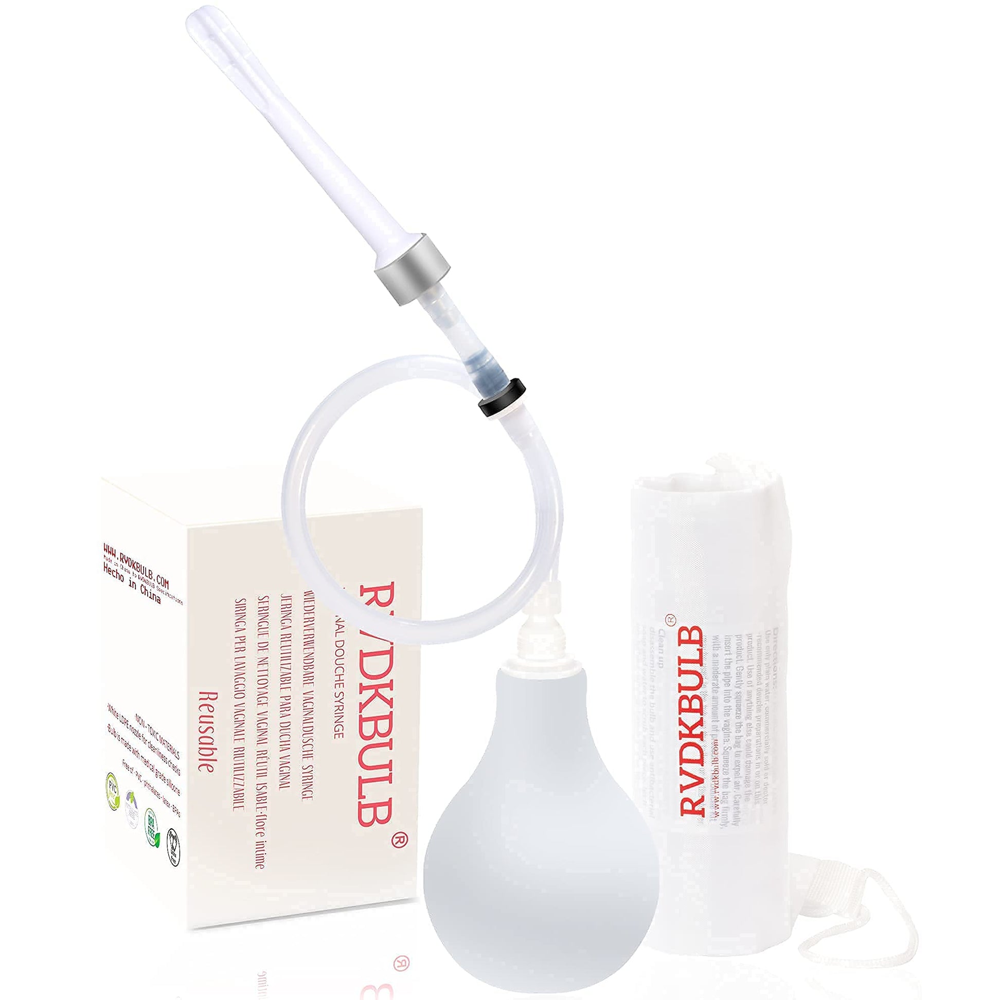 RVDKBULB Natural Vaginal Cleansing System with 3 One-Way Valves - Vaginal Douche for Women RVDKBULB uk supplements