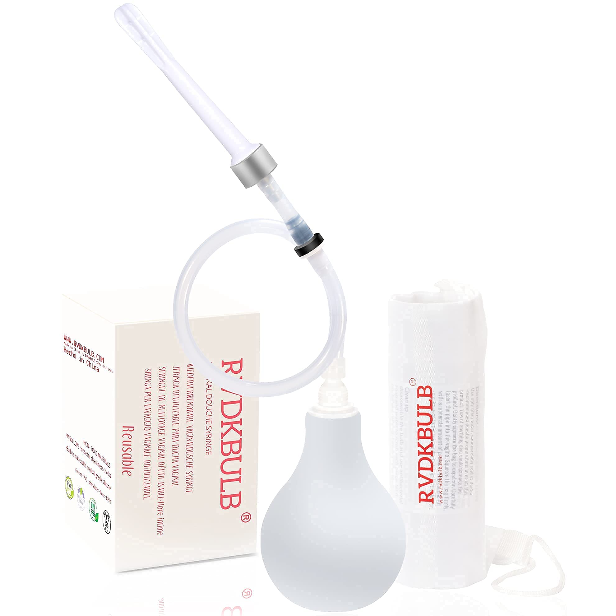RVDKBULB Natural Vaginal Cleansing System with 3 One-Way Valves - Vaginal Douche for Women RVDKBULB uk supplements