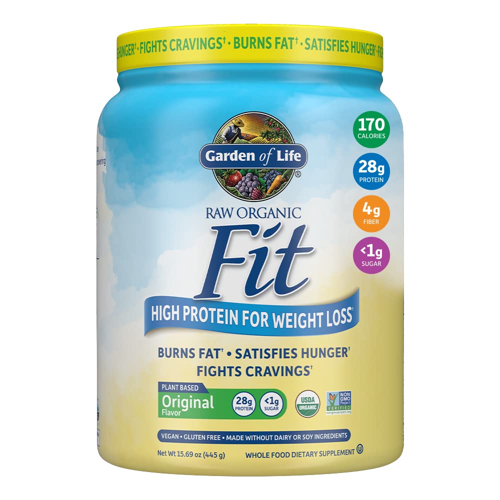 Garden of Life Raw Organic Fit Powder, Original - High Protein for Weight Loss (28g) Plus Garden of Life uk supplements