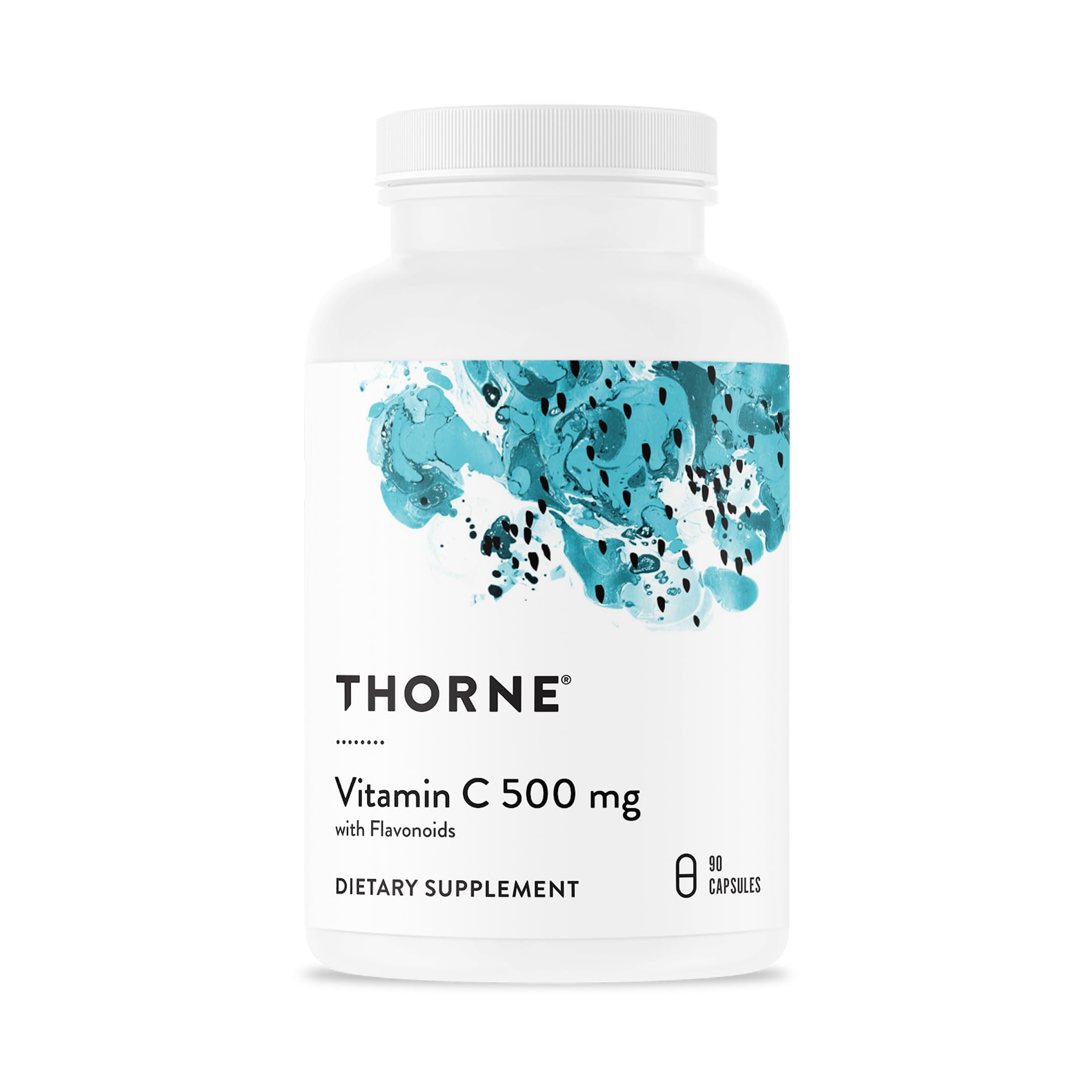 THORNE - Vitamin C 500 mg - Blend of Vitamin C and Citrus Bioflavonoids from Oranges - Supports Immune System, Cellular Energy Production & Collagen Production* - Third-Party Certified - 90 Servings THORNE uk supplements
