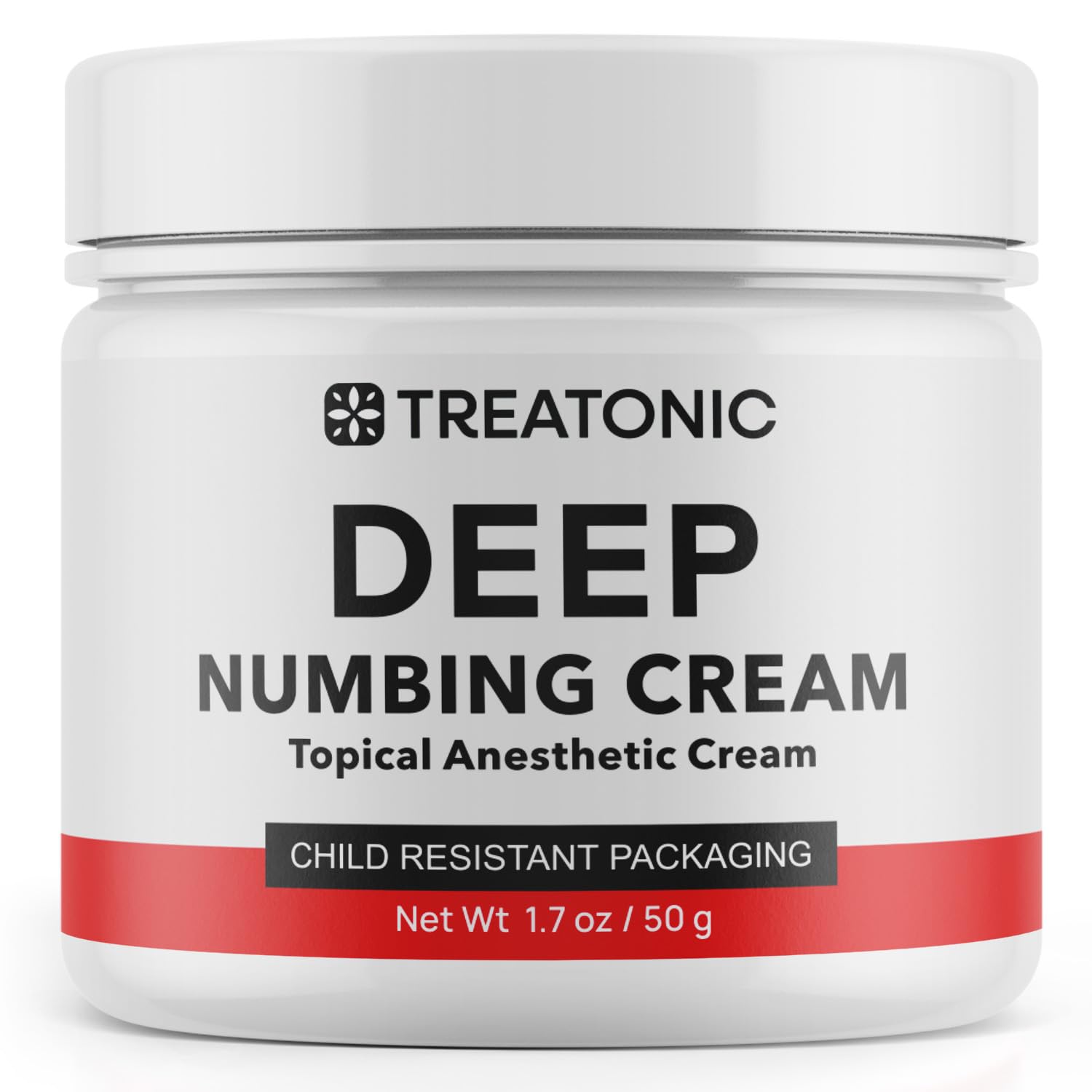 Treatonic Maximum Strength Numbing Cream: Numbing Cream for Discomfort, Burn, Itch & Pain Relief - Fast-Acting, Soothing Topical Anesthetic with Menthol & Emu Oil for Hemorrhoid Treatment – 1.7oz Treatonic uk supplements